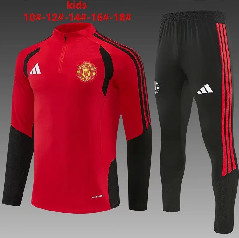 Kids Manchester Utd 26/27 Tracksuit - Red/Black